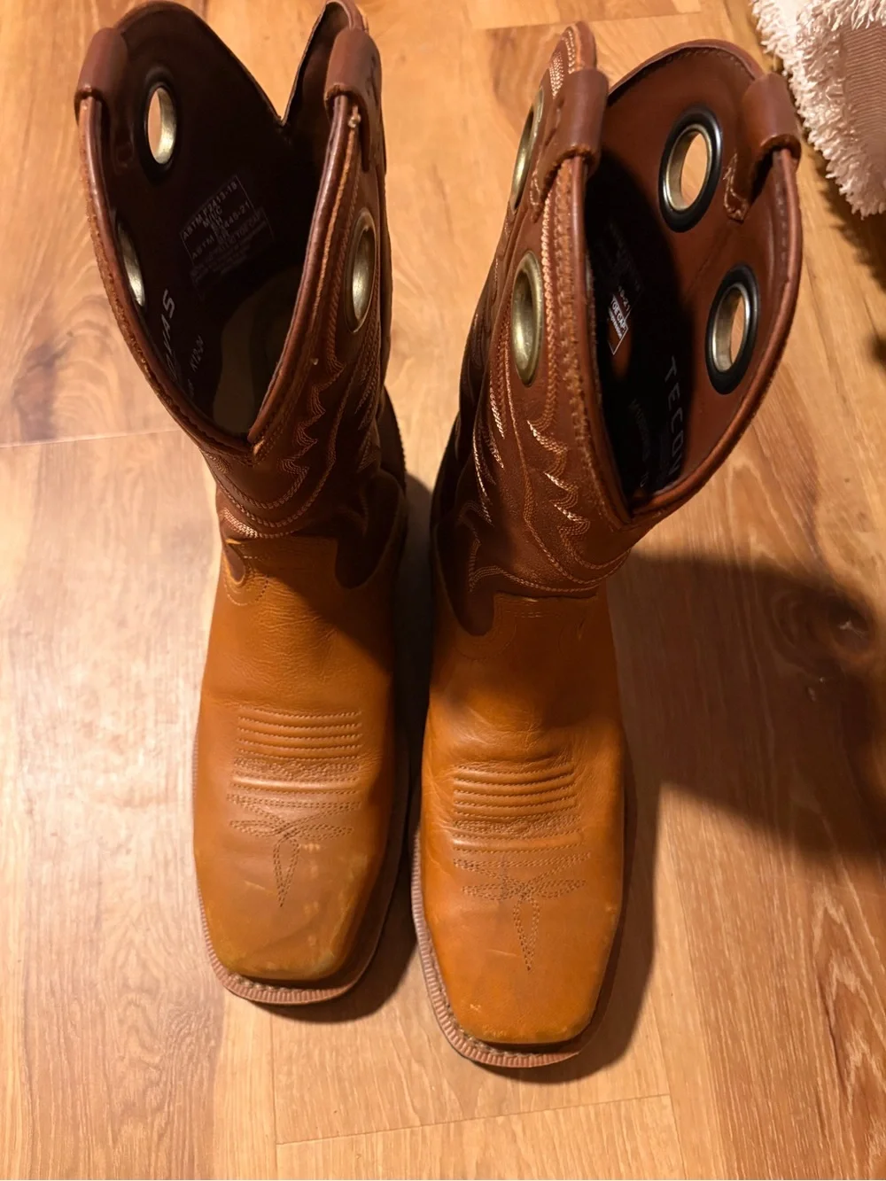 Tecovas Two-Tone Brown Leather Composite Toe Boot